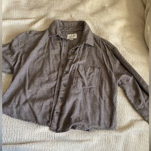 American Eagle cropped flannel